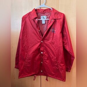 Calvin Klein Men's Vibrant Red Utility Jacket